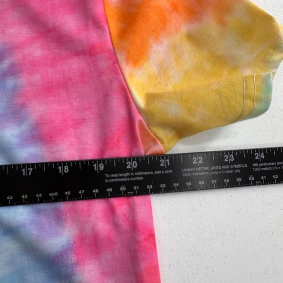 Tie-Dye Bee Kind Graphic T-Shirt XL Rainbow Hippie Retro Colorful Neon Vibrant - Picture 2 of 7